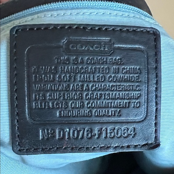 Coach Black Leather Shoulder Bag F15064 - Picture 5 of 6